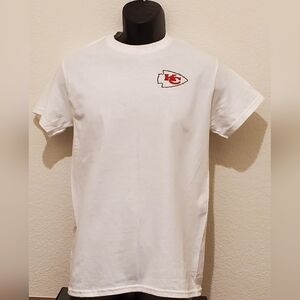 Gildan KC Chiefs White Tee with Red Logo